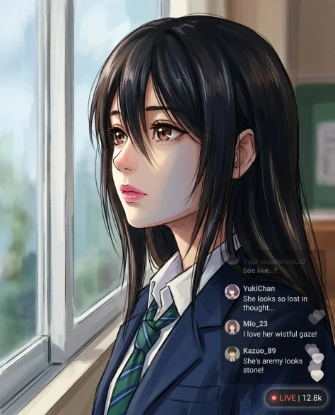 Anime Idol Selfie with Social Media UI Overlay 4