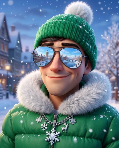 Stylized 3D Cartoon Character in Winter Streetwear 3