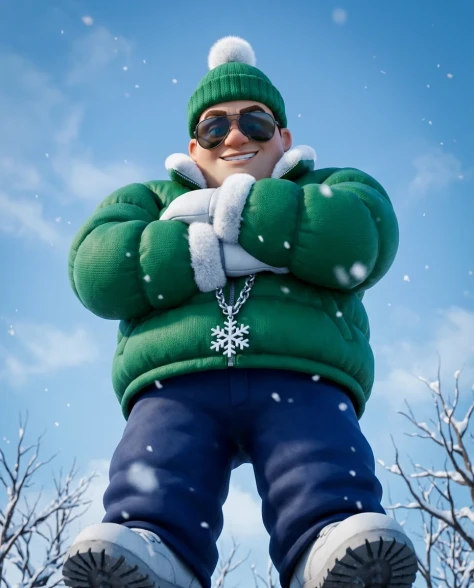 Stylized 3D Cartoon Character in Winter Streetwear 7