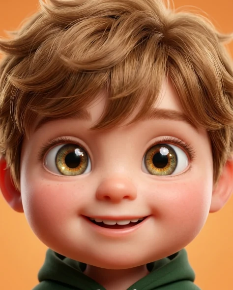 Stylized 3D Chibi Boy Character with Peace Sign 2