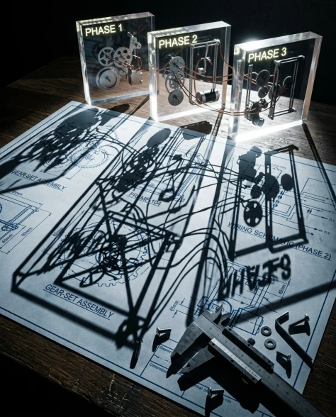 Kinetic Blueprint Machine Deconstruction Diorama 5
