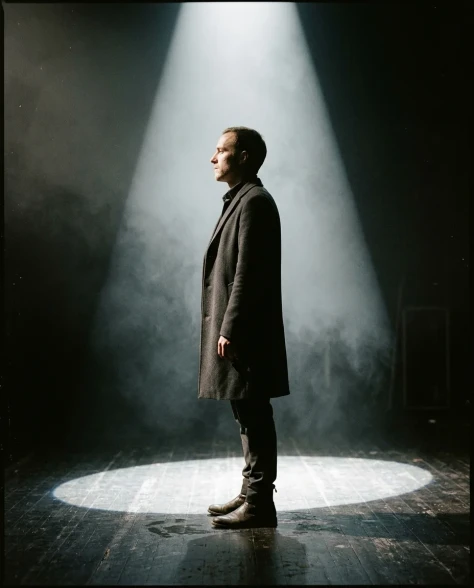 Dramatic Spotlight Portrait in Total Darkness 5