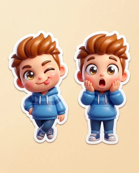 3D Animated Studio Style Avatar Sticker Sheet 3
