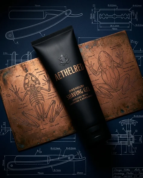 Luxury Grooming Product Photography on Copper Plates 1