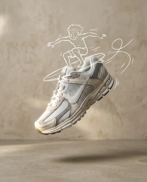Minimalist Sneaker Product Photography with Doodle Overlay 5