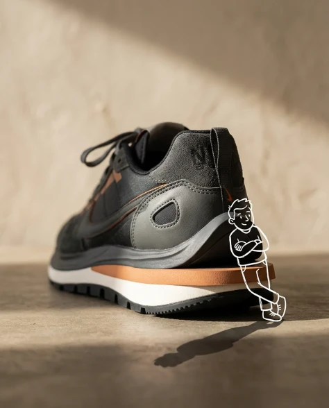 Minimalist Sneaker Product Photography with Doodle Overlay 6