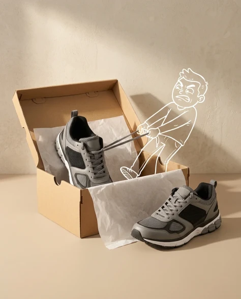 Minimalist Sneaker Product Photography with Doodle Overlay 7