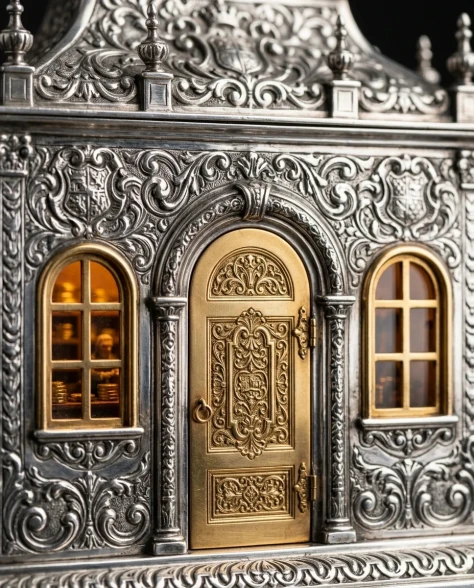 Ornate Box Diorama of a Royal Treasury Counting Room 3