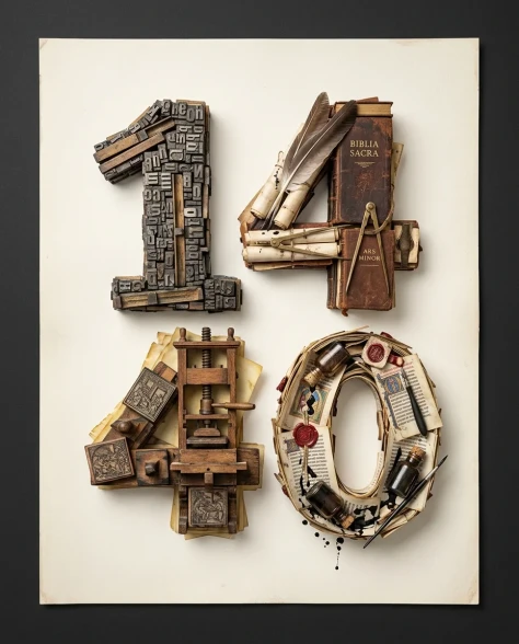 3D Typographic Sculptures of Historical Inventions 2