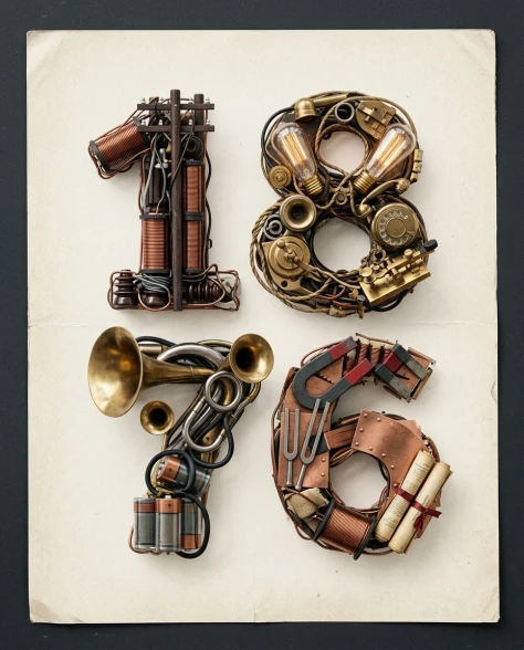3D Typographic Sculptures of Historical Inventions 3