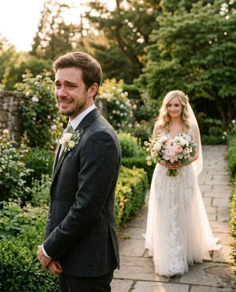 Cinematic Wedding First Look Moment 2
