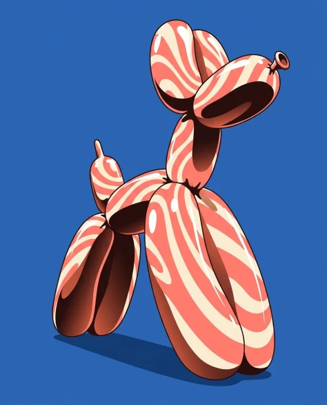 Retro Minimalist Balloon Dog Illustration 5