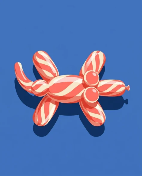 Retro Minimalist Balloon Dog Illustration 6