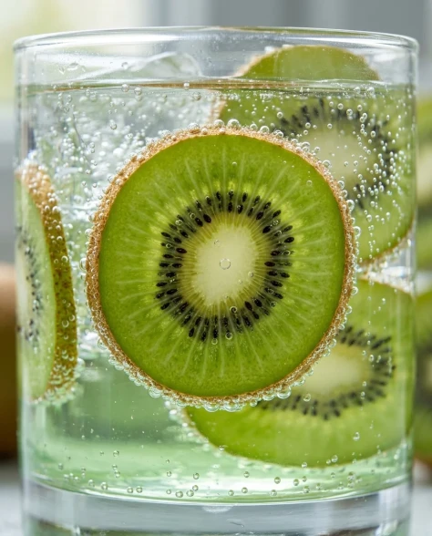 Ultra-Realistic Macro Shot of Fruit in Sparkling Water 1