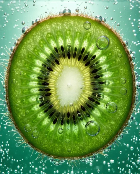 Ultra-Realistic Macro Shot of Fruit in Sparkling Water 2