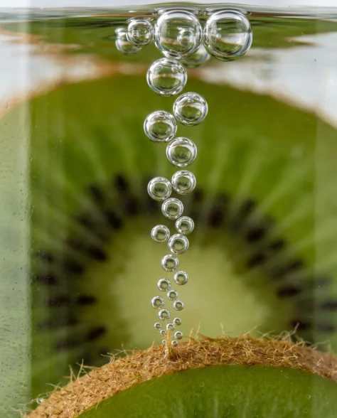Ultra-Realistic Macro Shot of Fruit in Sparkling Water 5
