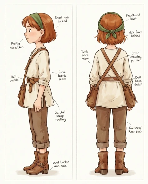Character Turnaround Sheet in Whimsical Animation Style 4