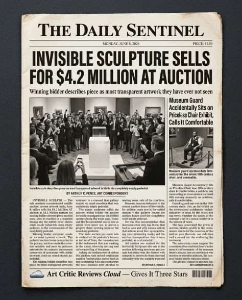 Humorous Fictional Newspaper Front Pages in Classic Style 2