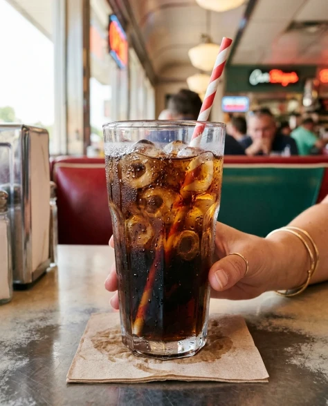Retro Diner Lifestyle Portrait with Pancakes 3