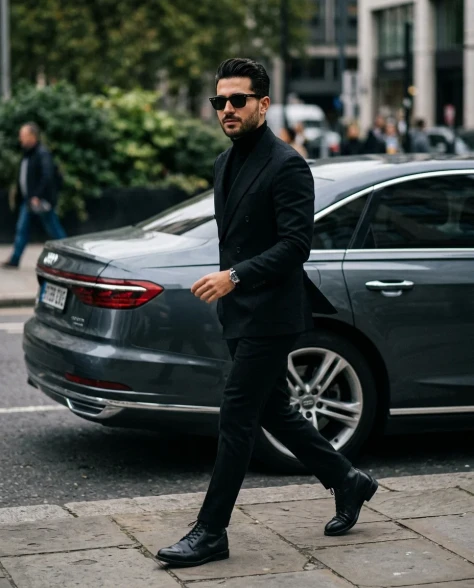 Editorial Street-Style Portrait with Luxury Car 3