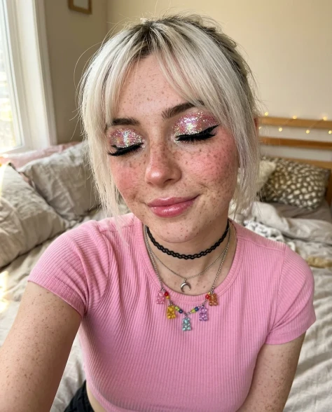 Photorealistic Influencer Close-Up Selfie with Layered Necklaces 4