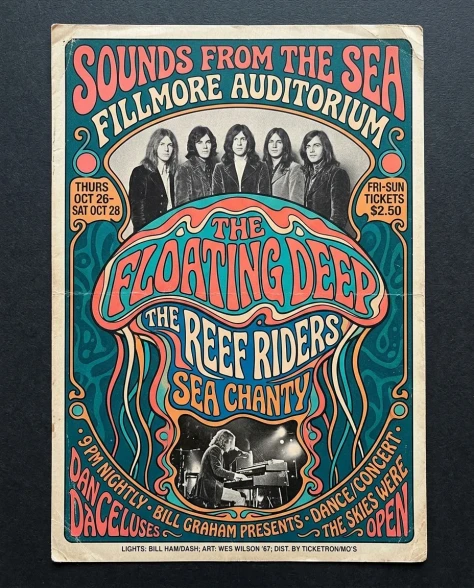 Psychedelic Concert Poster Fillmore Style 6