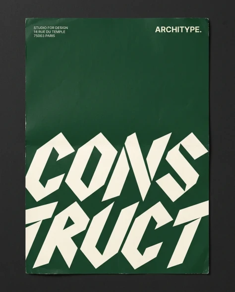 Bold Geometric Typography Branding Poster 2