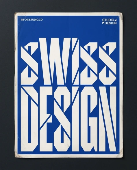 Bold Geometric Typography Branding Poster 3