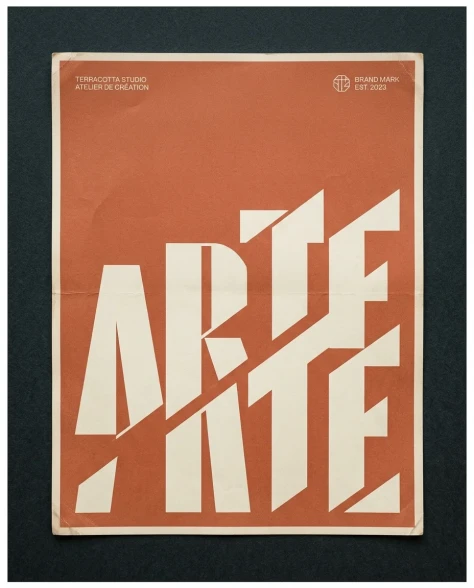 Bold Geometric Typography Branding Poster 6