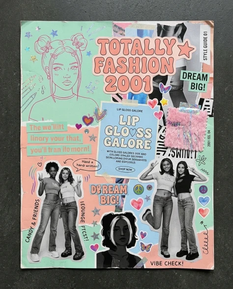 Fashion Mood Board Mixed Media Collage 7