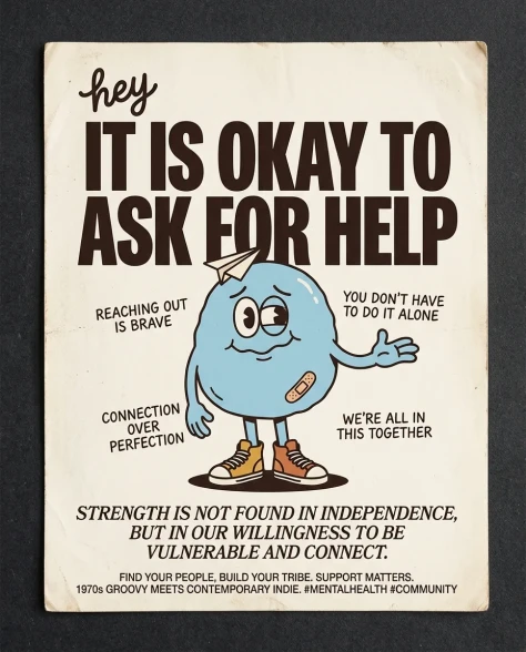 Groovy Motivational Character Illustration Poster 6
