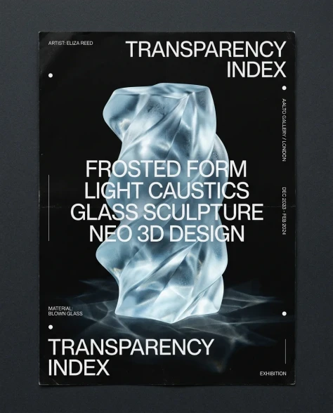 Abstract 3D Sculpture Exhibition Poster 5