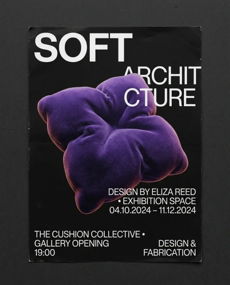 Abstract 3D Sculpture Exhibition Poster 6