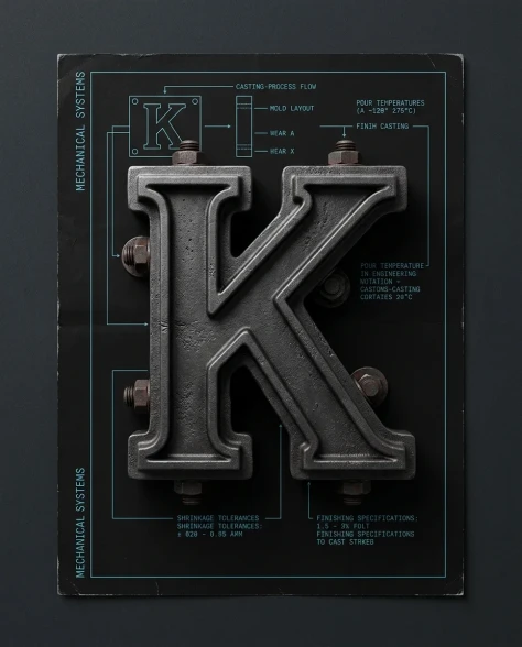 Industrial 3D Metallic Typography Poster 5
