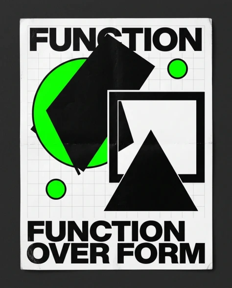 Neo-Brutalist Digital Function Over Form Poster 1