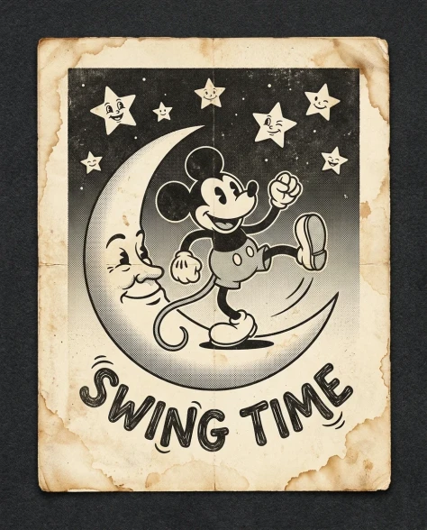 1930s Rubber Hose Dancing Cat Poster 3