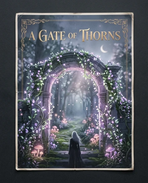 Fantasy Romantasy Book Cover with Glowing Mushrooms 4