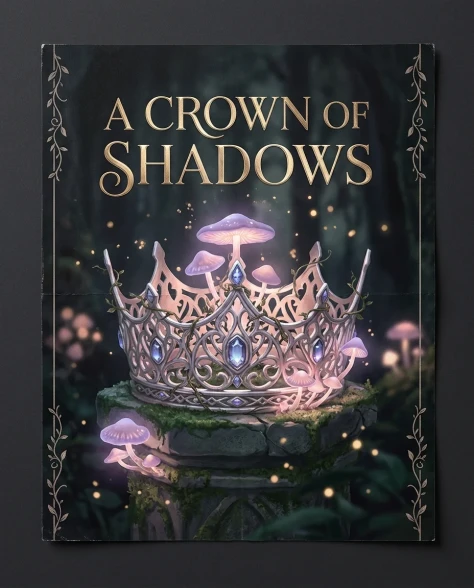 Fantasy Romantasy Book Cover with Glowing Mushrooms 5