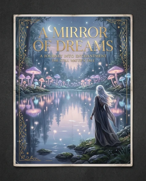 Fantasy Romantasy Book Cover with Glowing Mushrooms 6