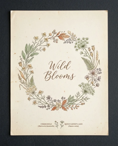 Cottage Core Botanical Pressed Flower Poster 2