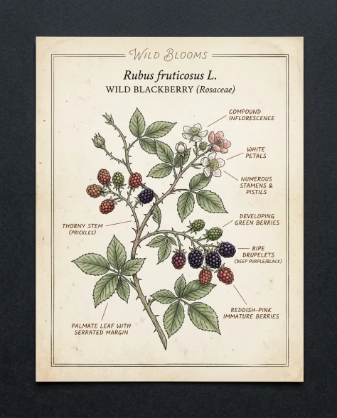 Cottage Core Botanical Pressed Flower Poster 5