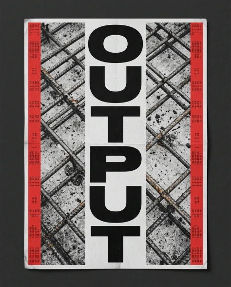 Industrial Brutalism Raw Power Typography Poster 5