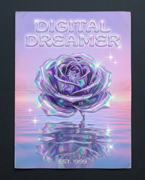 Y2K Holographic Butterfly Digital Dreamer 3