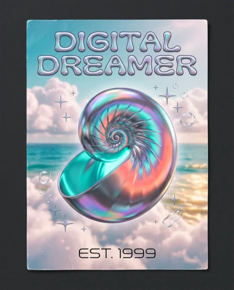 Y2K Holographic Butterfly Digital Dreamer 5