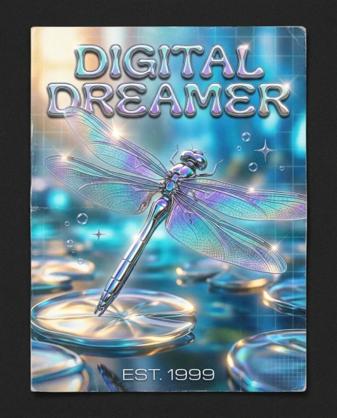 Y2K Holographic Butterfly Digital Dreamer 6