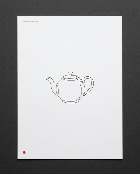 Neoclassical Minimalist Chair Line Drawing 3