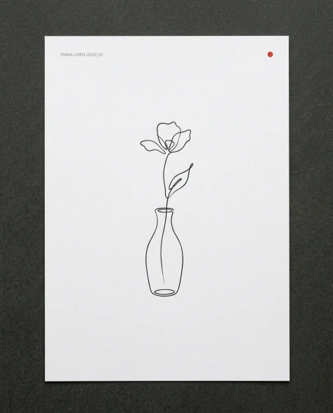 Neoclassical Minimalist Chair Line Drawing 7