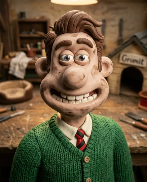 Claymation Portrait Wallace and Gromit Style 7