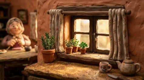 Claymation Scene Cozy Kitchen Stop Motion 4