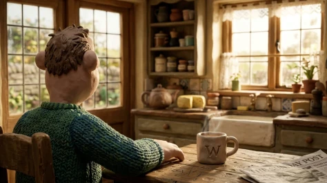 Claymation Scene Cozy Kitchen Stop Motion 6